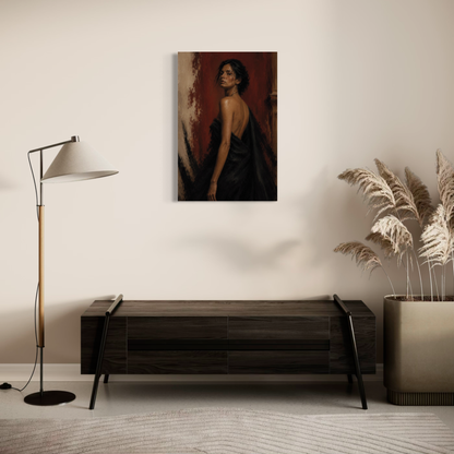 Figure Study IX — Defiance canvas art by LunarHeartCo featuring a detailed figure study on textured canvas.