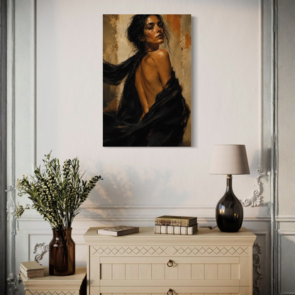 LunarHeartCo FIGURE STUDY X— Resolve canvas art print featuring abstract figure design on textured canvas background.