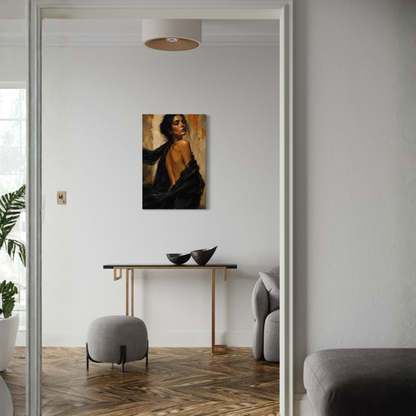 LunarHeartCo FIGURE STUDY X— Resolve canvas art featuring abstract figure design on textured canvas.