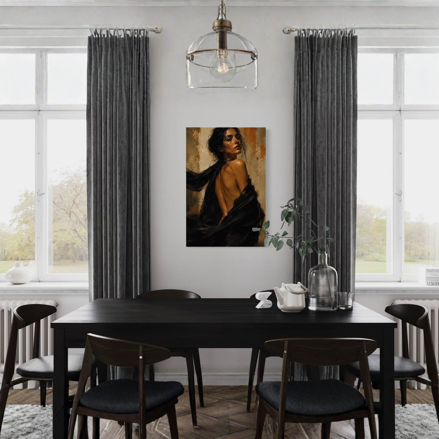 LunarHeartCo Figure Study X—Resolve canvas art featuring abstract, artistic design on a textured canvas surface.