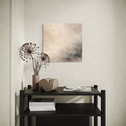 LunarHeartCo Mineral Drift II canvas art featuring abstract mineral-inspired design in 16x16 inch size on textured canvas.