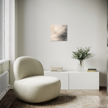 LunarHeartCo Mineral Drift III ground canvas art, 16x16 inches, featuring abstract mineral-inspired design on textured surface.