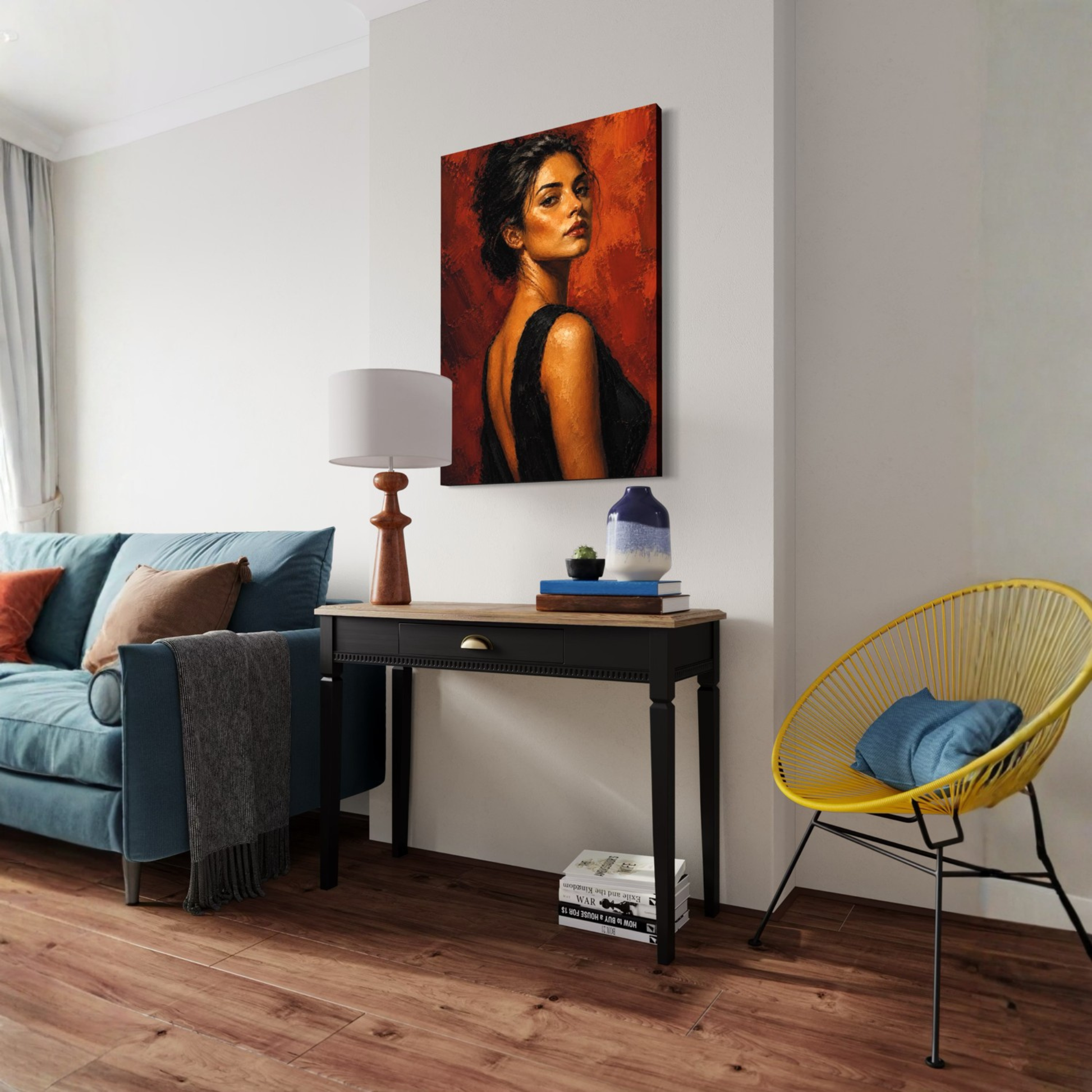 LunarHeartCo Figure Study IV canvas art featuring abstract human form on textured surface, modern wall decor.