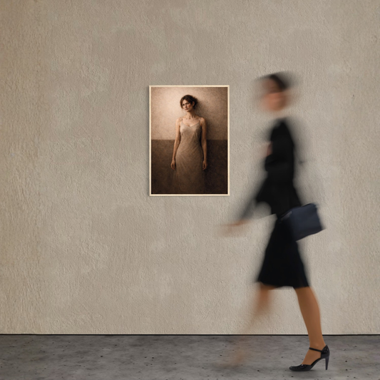 Framed art print titled "WITHIN III — Presence" by LunarHeartCo featuring abstract, vibrant artwork in a sleek frame.