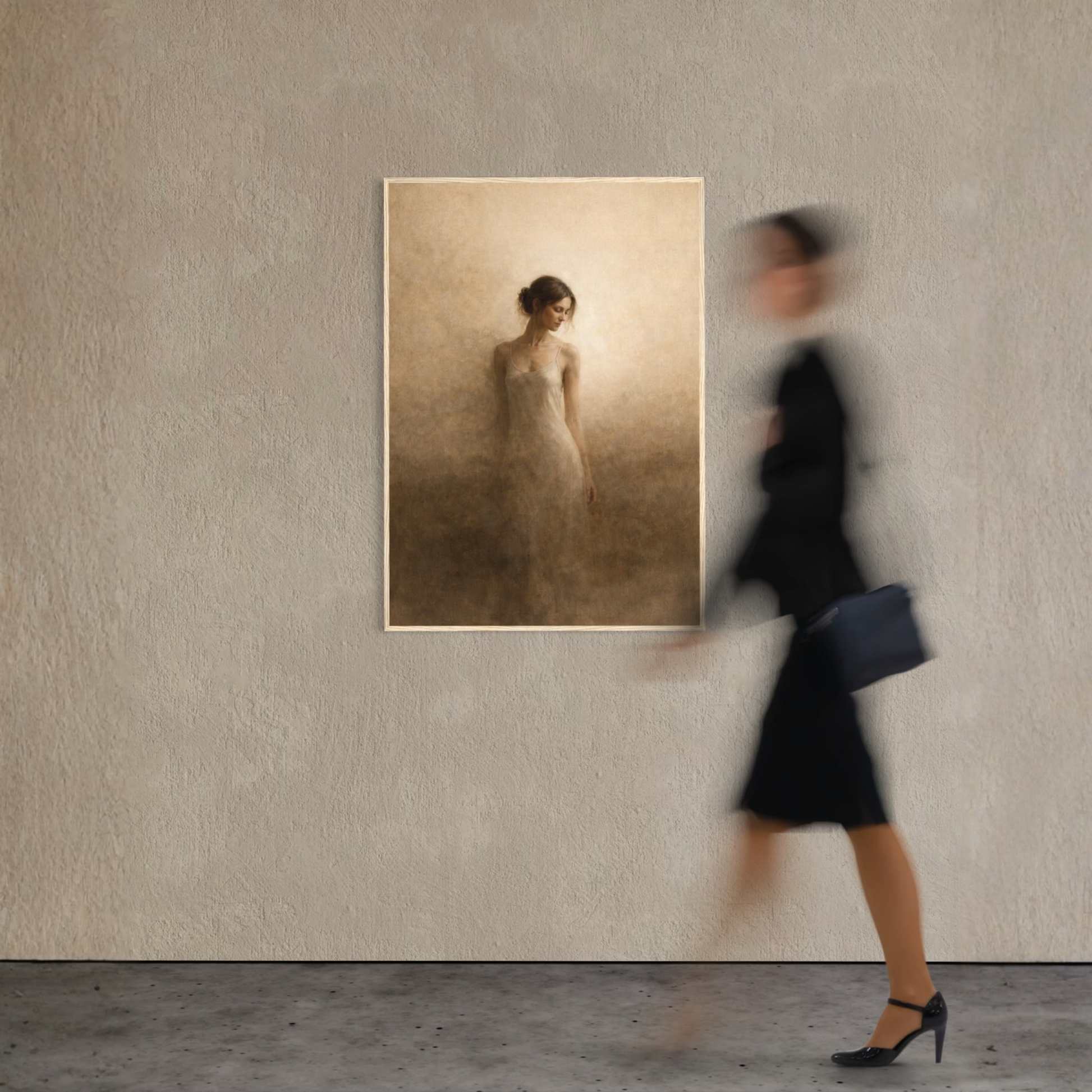 Framed art print titled "Threshold I — Aperture" by LunarHeartCo featuring abstract geometric design in a sleek frame.