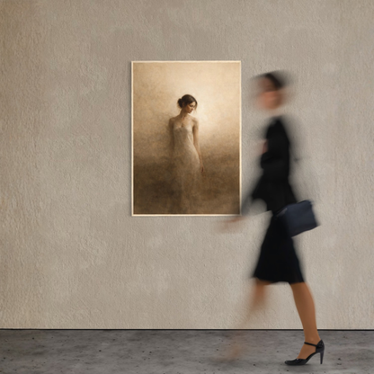 Framed art print titled "Threshold I — Aperture" by LunarHeartCo featuring abstract geometric design in a sleek frame.