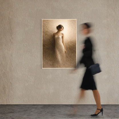 LunarHeartCo Threshold II Passage framed art with abstract design in a sleek black frame, ready for wall display.