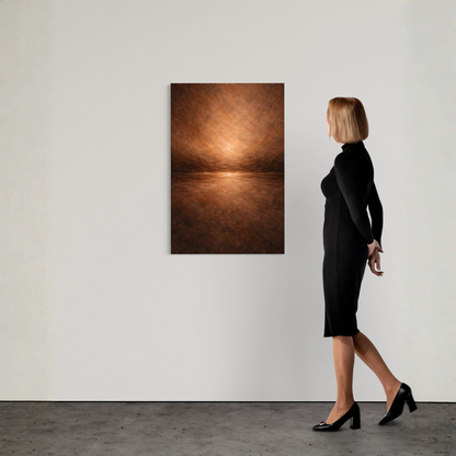 Horizontal canvas art print titled SEAM II by LunarHeartCo featuring abstract, textured design in neutral tones.