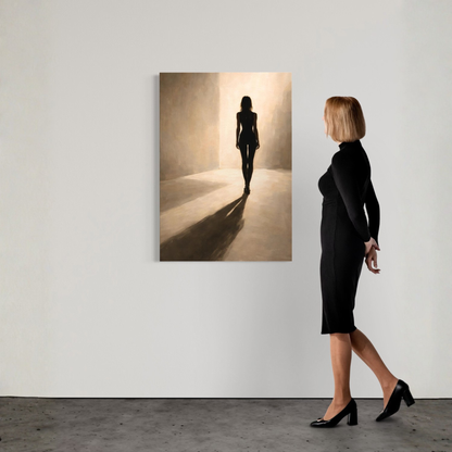 LunarHeartCo Light Study I canvas art featuring soft convergence abstract design on a textured canvas.