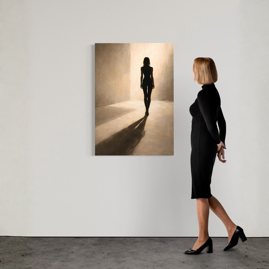 LunarHeartCo Light Study I canvas art featuring soft convergence abstract design on a textured canvas.