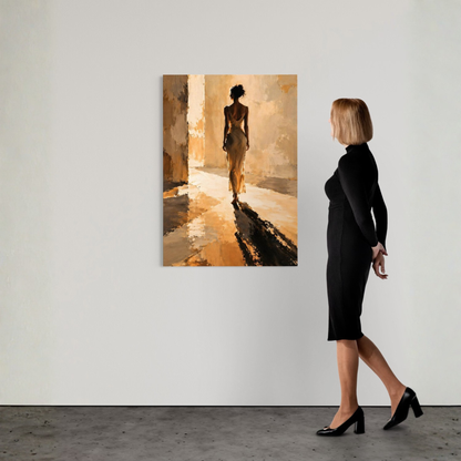 LunarHeartCo LIGHT STUDY III Dissolution canvas art featuring abstract, soft-toned designs on a white background.