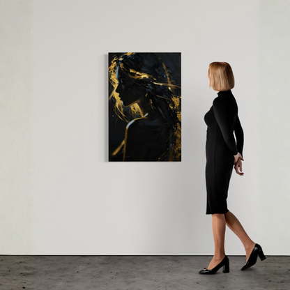 LunarHeartCo Silent Power III Resolution Canvas art featuring vibrant, abstract design on a framed canvas wall decoration