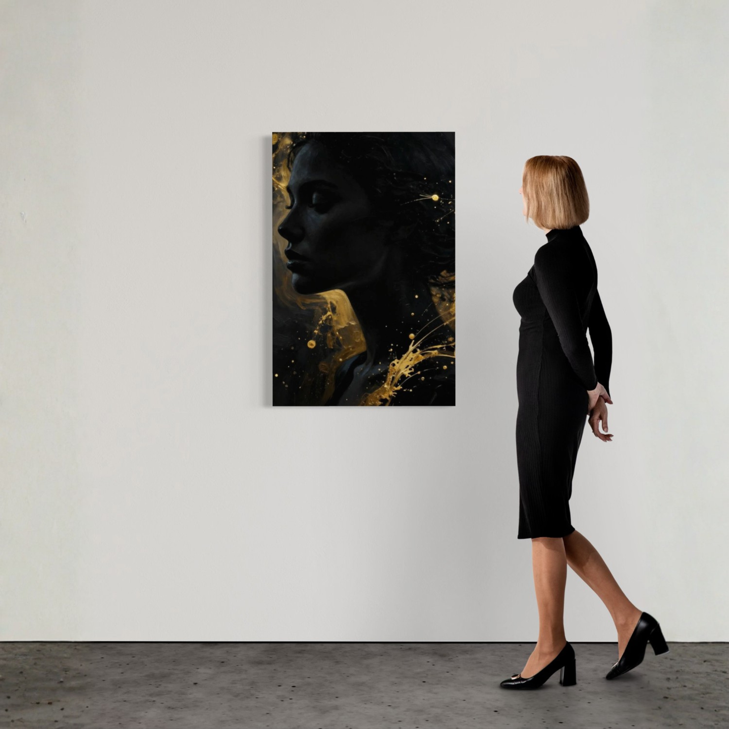 Emergence Canvas art by LunarHeartCo featuring abstract desert landscape with warm colors and textured brushstrokes.