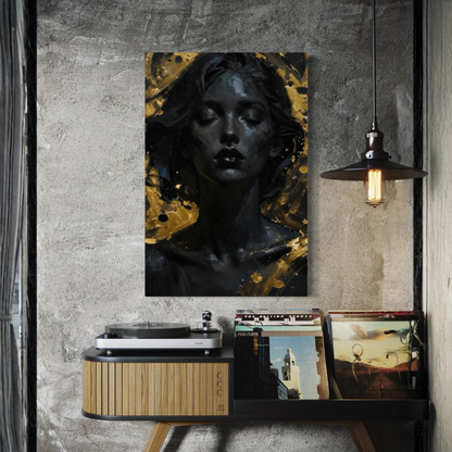 LunarHeartCo Silent Power II alignment canvas art featuring abstract designs in calming tones and textured details.