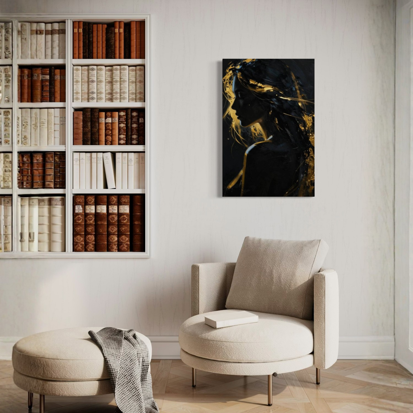 LunarHeartCo SILENT POWER III Resolution Canvas Art featuring vibrant abstract design on a framed canvas.