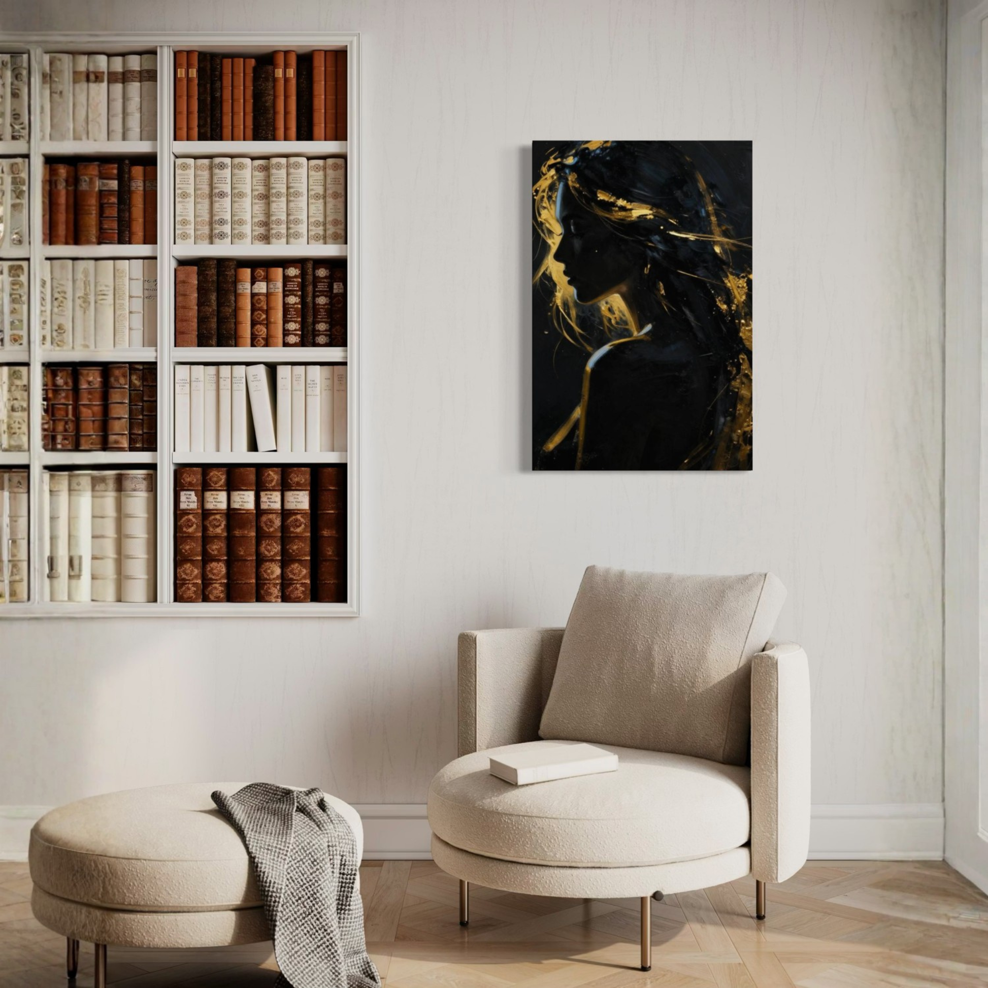 LunarHeartCo SILENT POWER III Resolution Canvas Art featuring vibrant abstract design on a framed canvas.