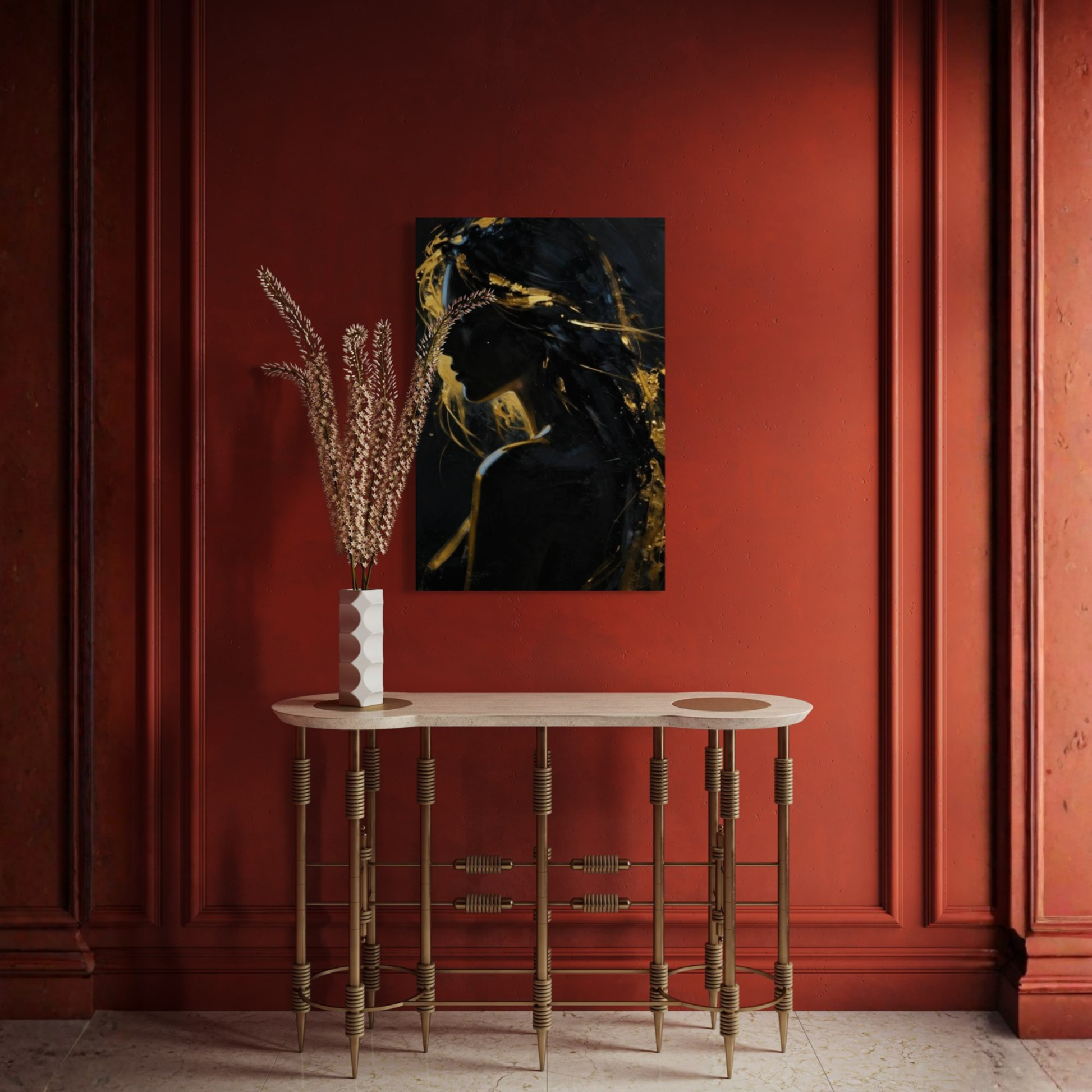 LunarHeartCo SILENT POWER III resolution canvas art featuring abstract design with vibrant colors and intricate details.