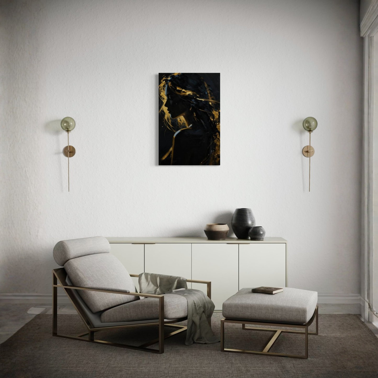 LunarHeartCo SILENT POWER III Resolution Canvas art featuring abstract design in calming tones on stretched canvas.