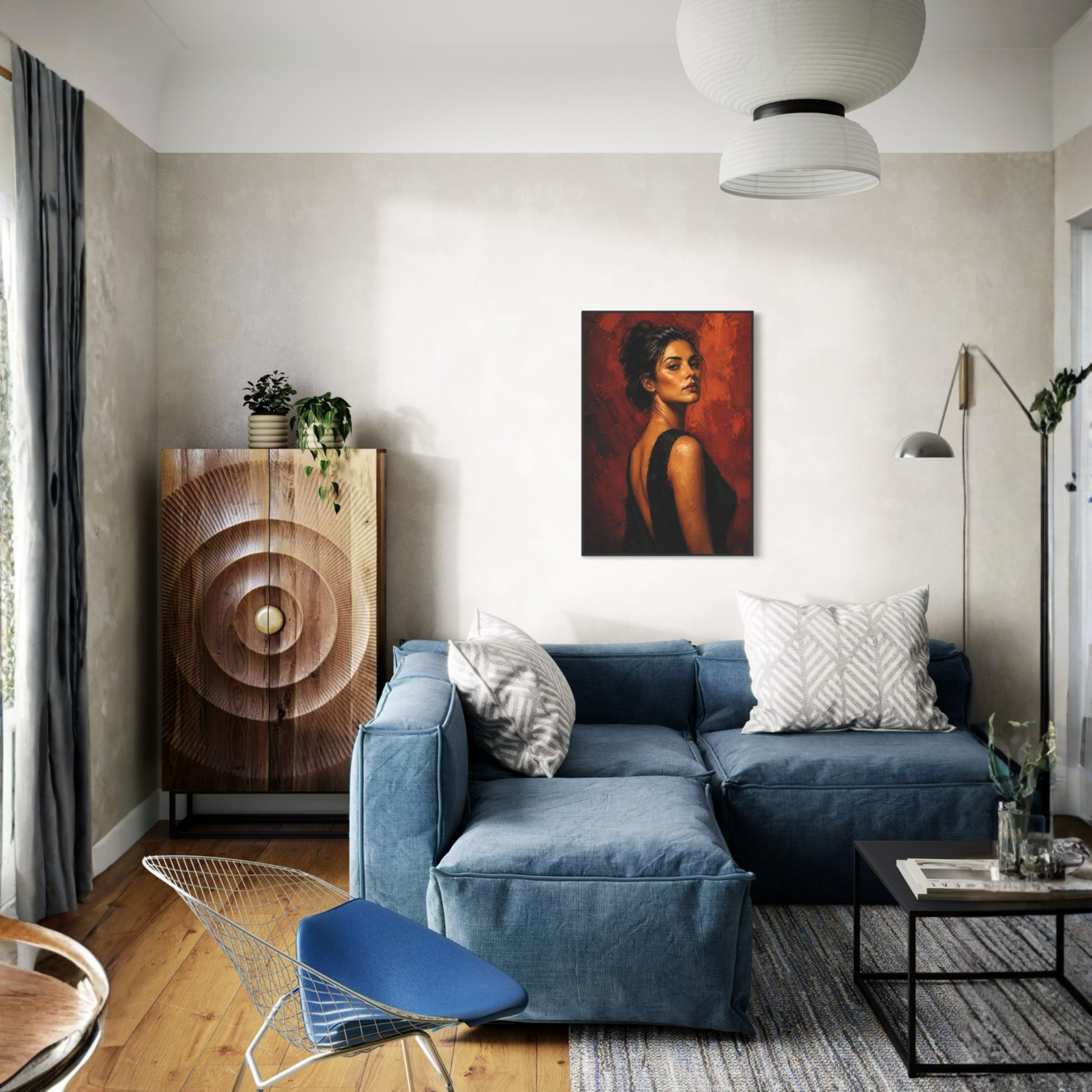 Framed art print titled "Figure Study IV — Presence" by LunarHeartCo, showcasing a detailed figure study artwork.