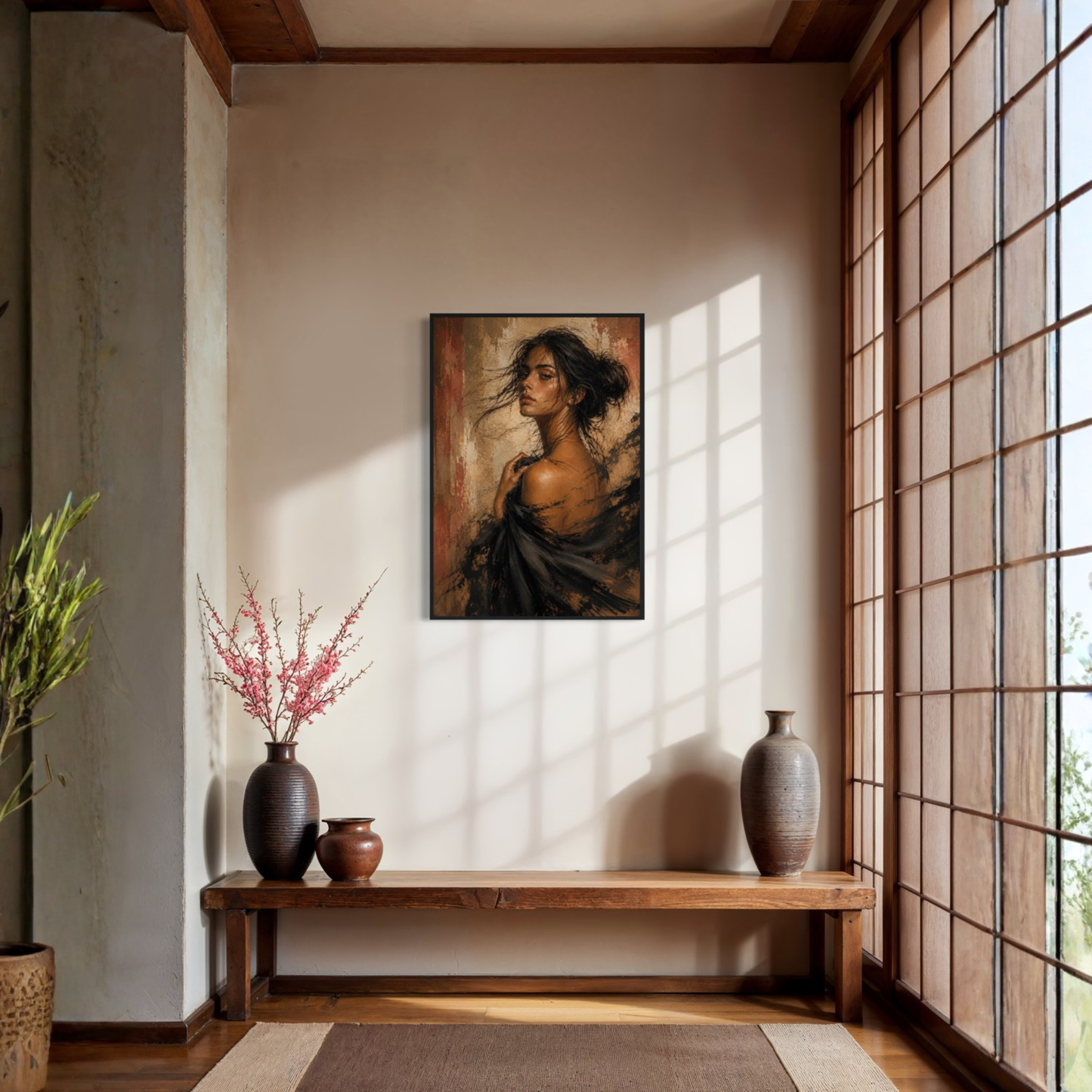 Framed art print "Figure Study VII — Unravelling" by LunarHeartCo showcasing a detailed figure study artwork.