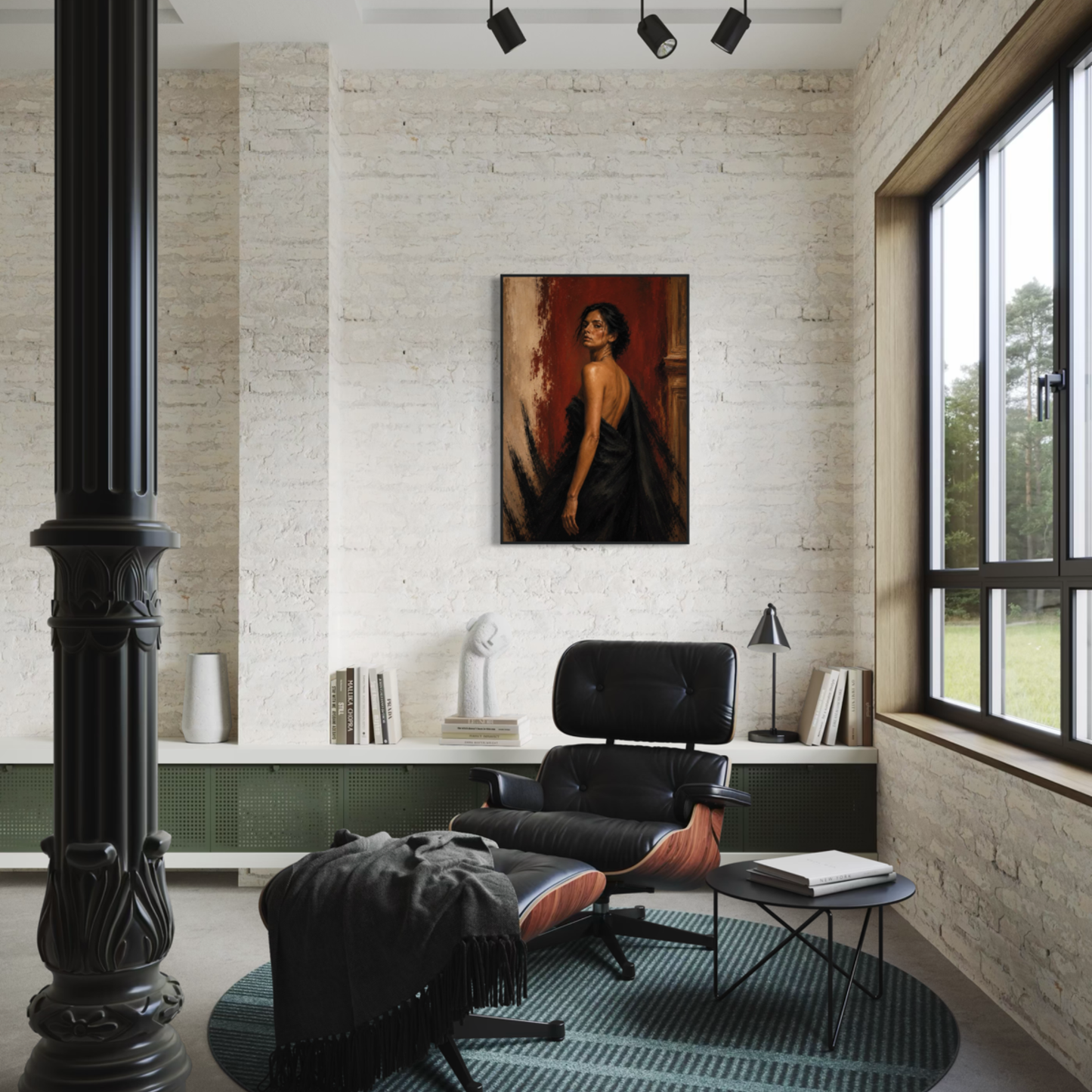 Framed art print "Defiance" from FIGURE STUDY IX series by LunarHeartCo, featuring a detailed figure study in a sleek frame.