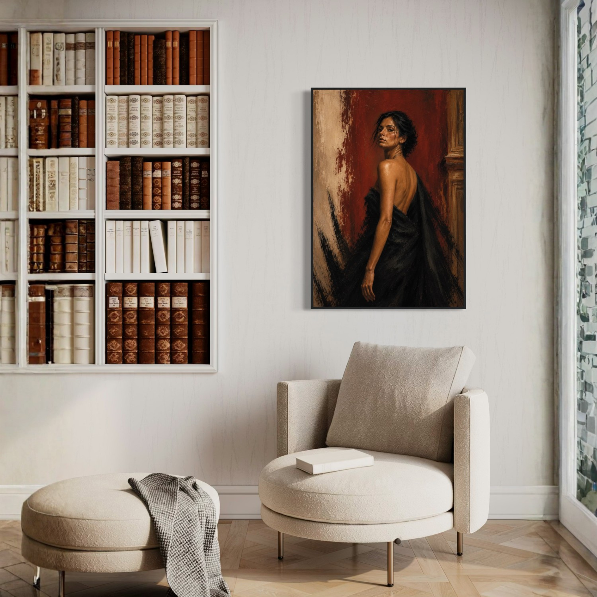Framed art print "Figure Study IX — Defiance" by LunarHeartCo featuring a detailed sketch of a poised figure on a white background.