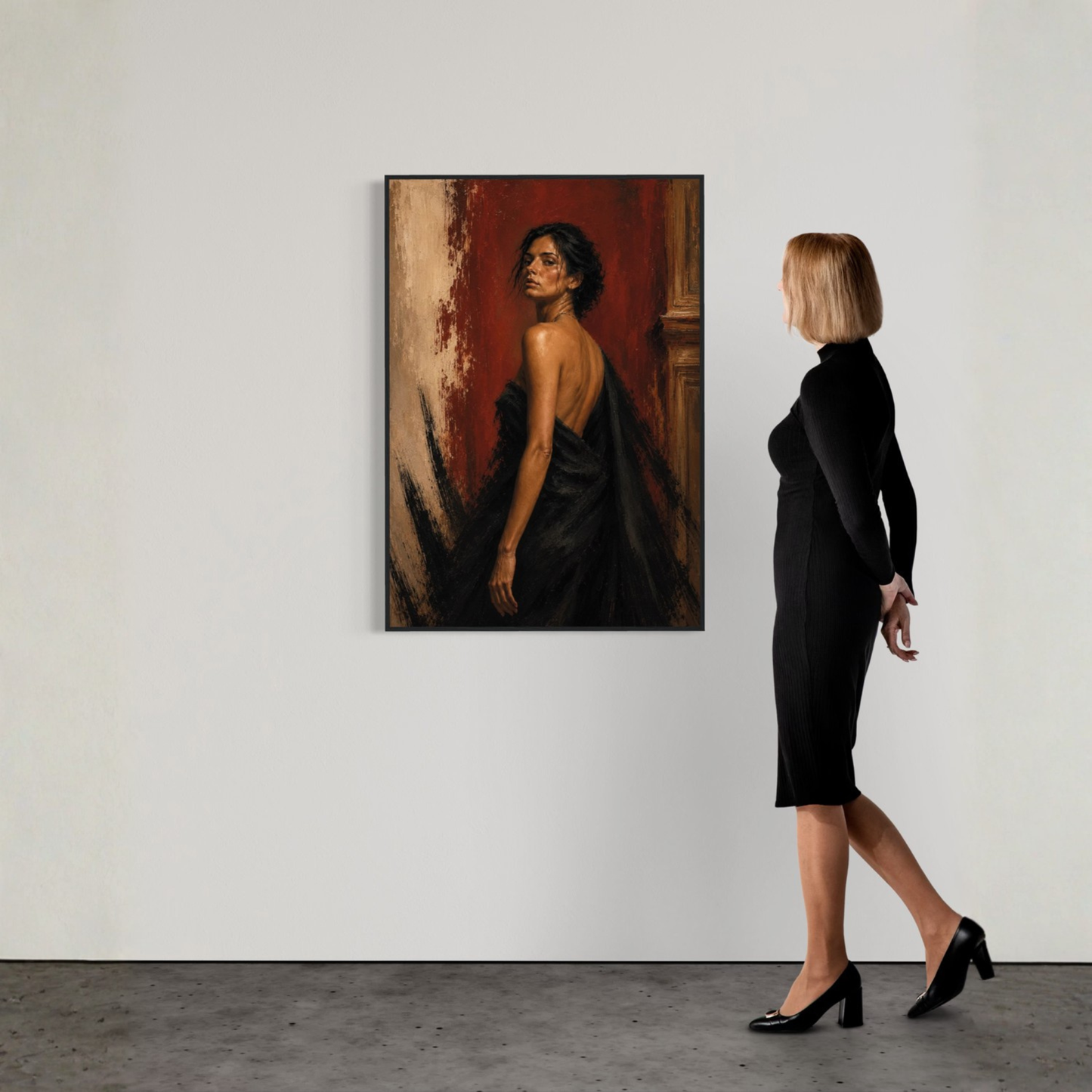 Framed art print "Defiance" from Figure Study IX series by LunarHeartCo, featuring a detailed figure study artwork.