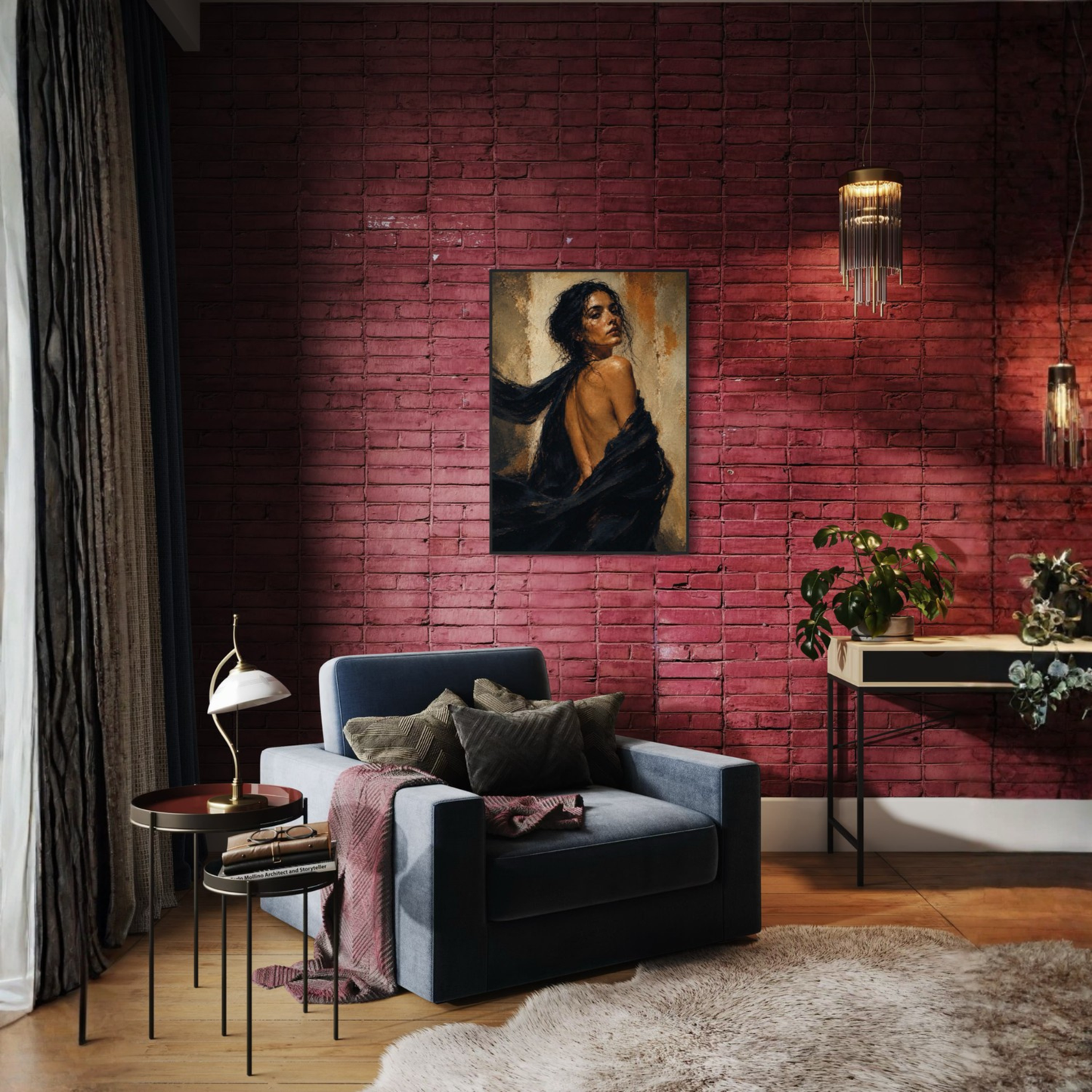 Framed art print titled "FIGURE STUDY X — Resolve" by LunarHeartCo, featuring a detailed figure study artwork in a sleek frame.