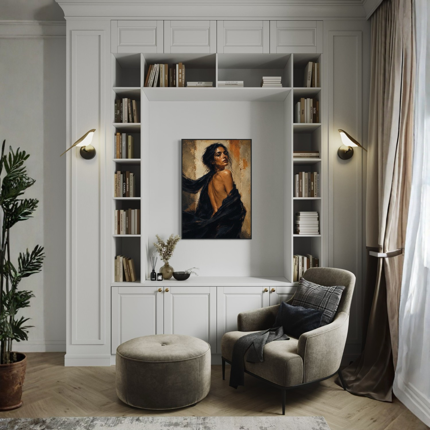 Framed art print "Figure Study X — Resolve" by LunarHeartCo featuring a detailed sketch of a human figure on a white background.