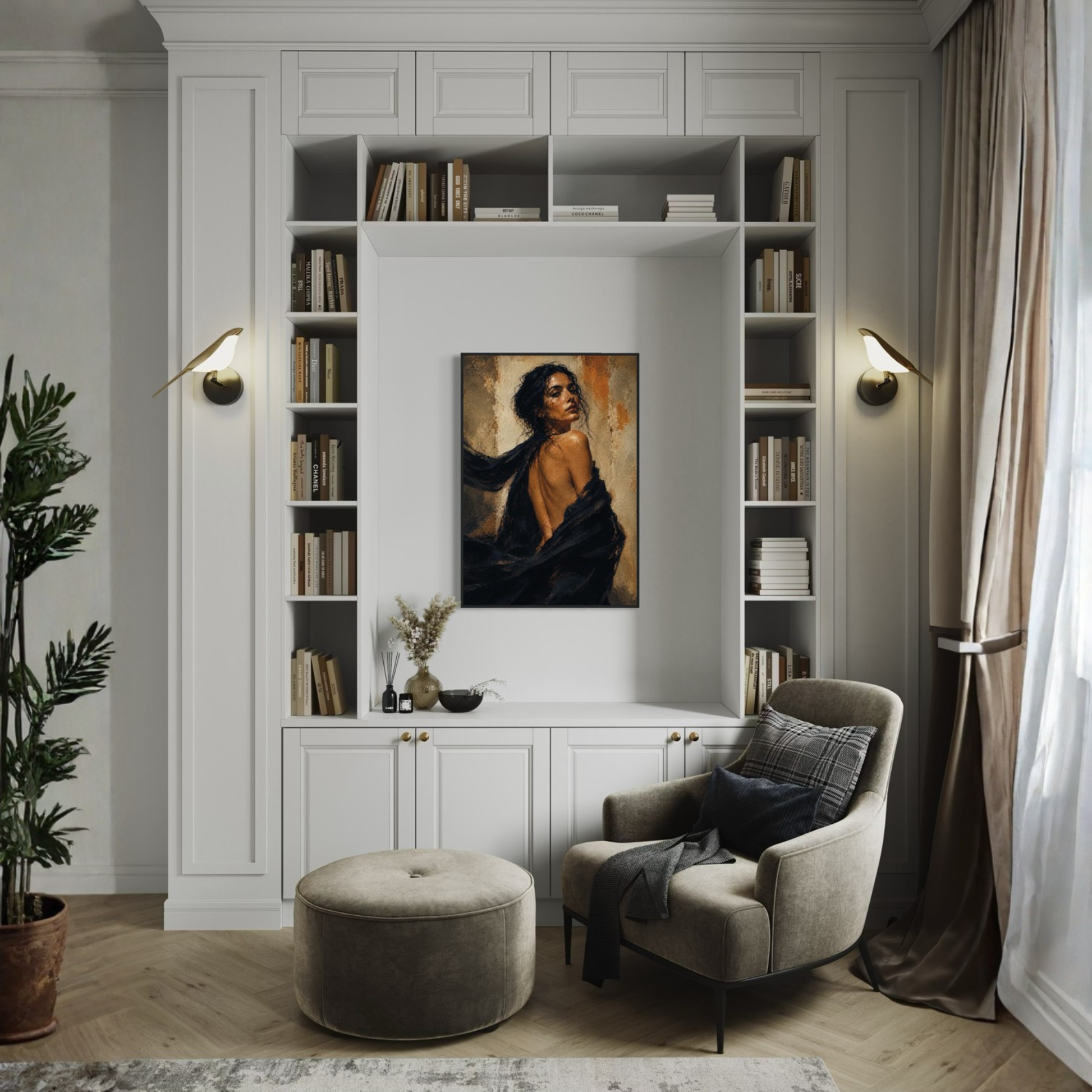 Framed art print "Figure Study X — Resolve" by LunarHeartCo featuring a detailed sketch of a human figure on a white background.