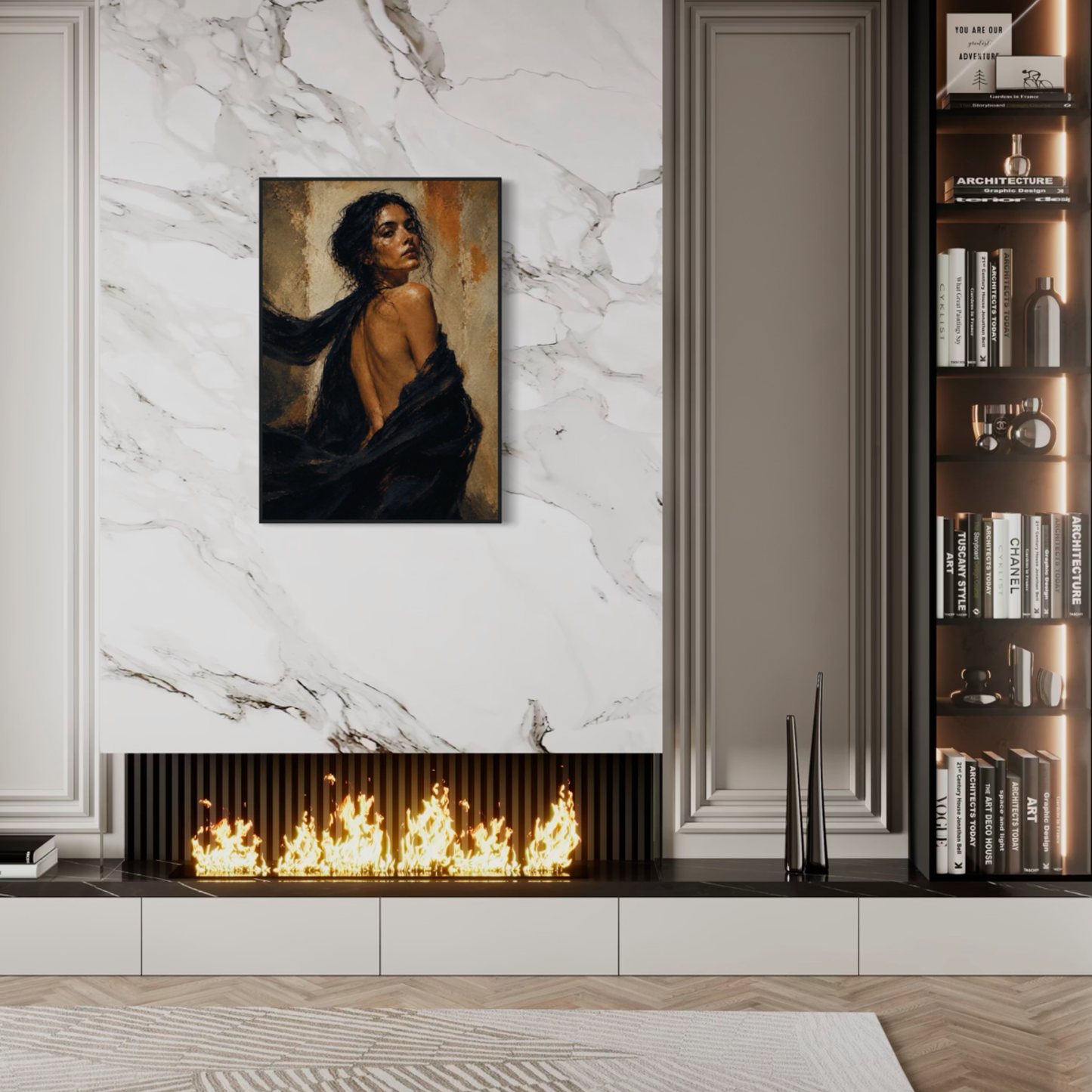 Framed art print "Figure Study X — Resolve" by LunarHeartCo featuring a detailed figure study artwork in a sleek frame.