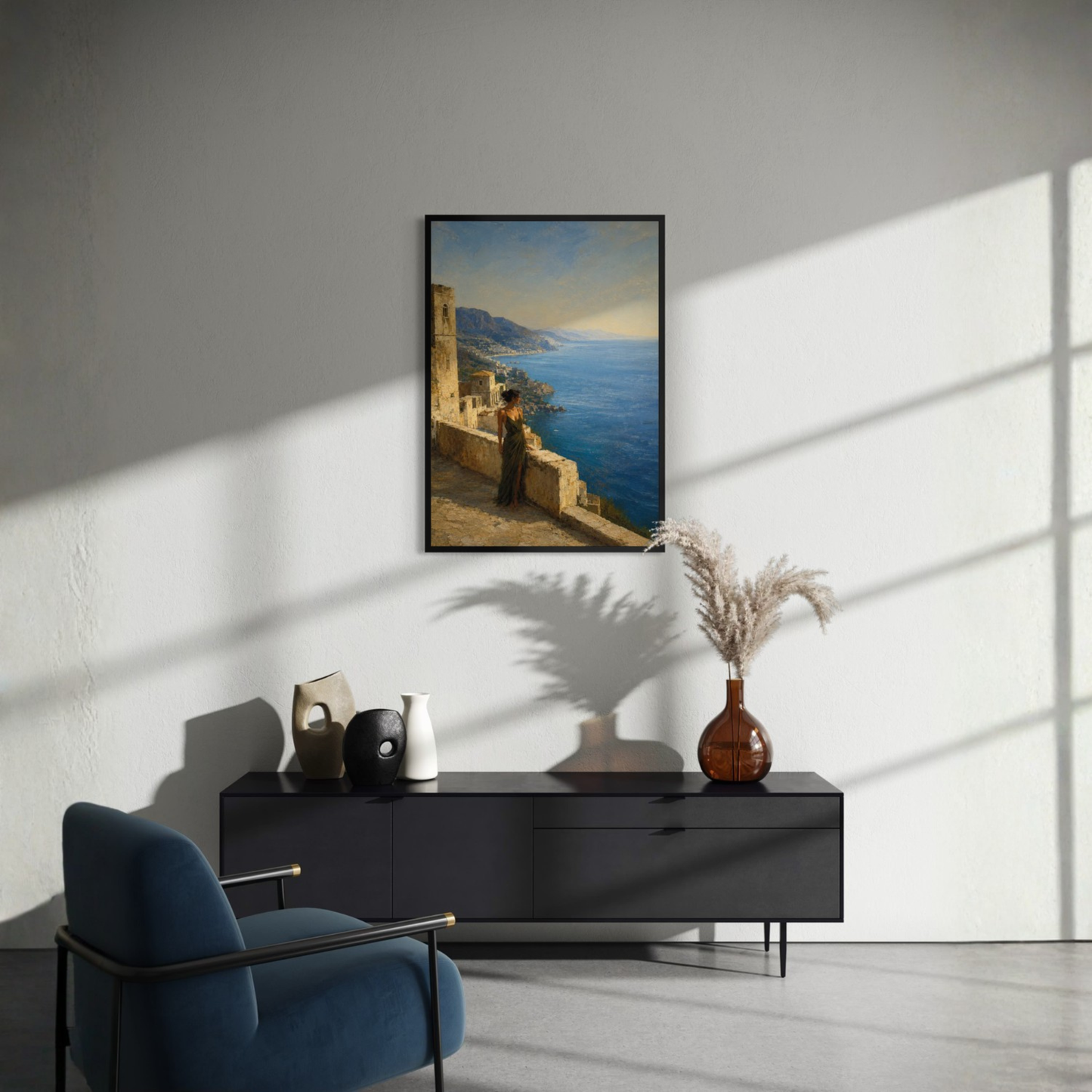 MEDITERRANEAN STUDIES — Still Water, Framed Art Print