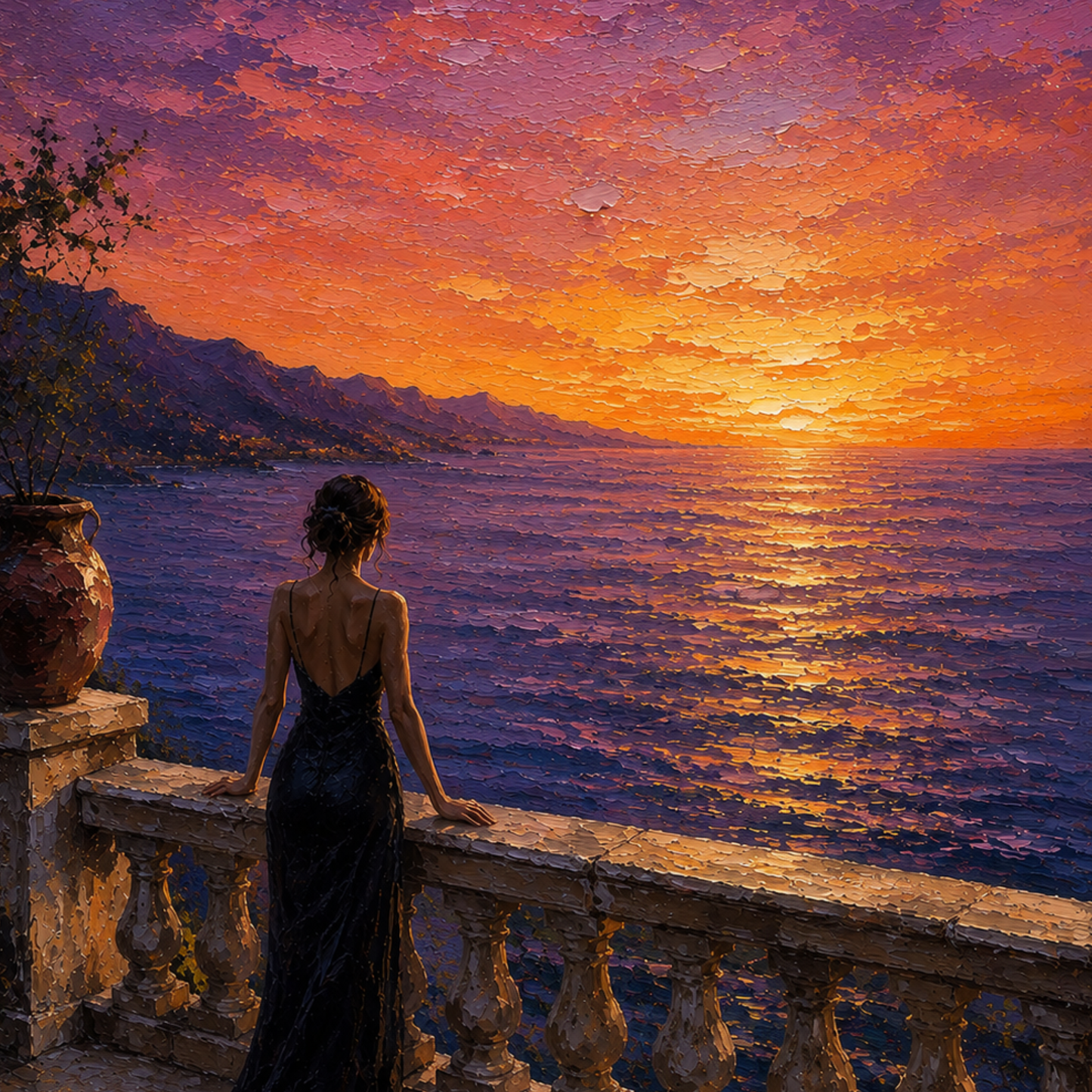 MEDITERRANEAN STUDIES — Afterglow, Framed Art Print