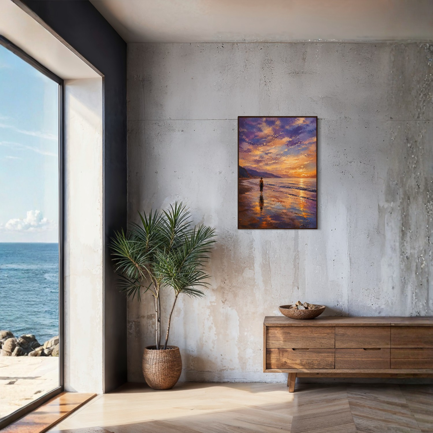 MEDITERRANEAN STUDIES — The Shore, Framed Art Print