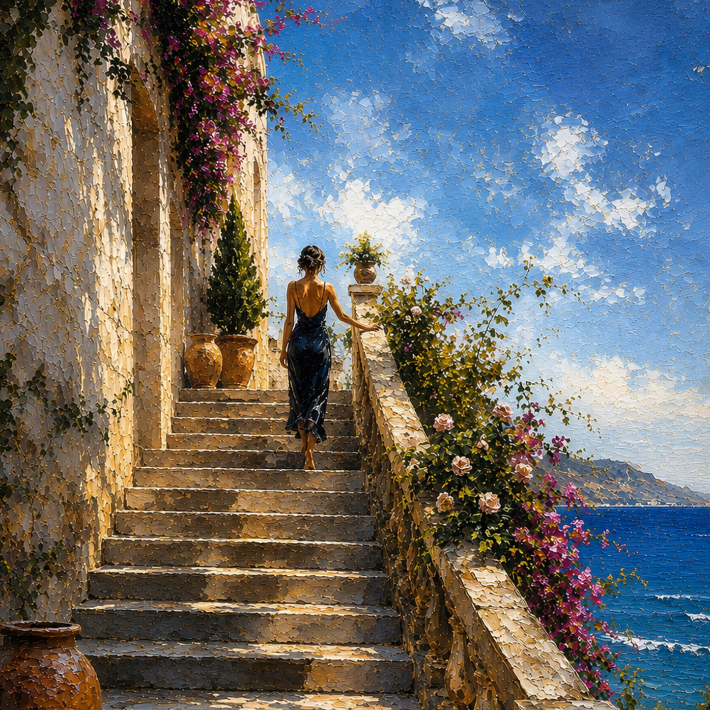 MEDITERRANEAN STUDIES — The Ascent, Framed Art Print