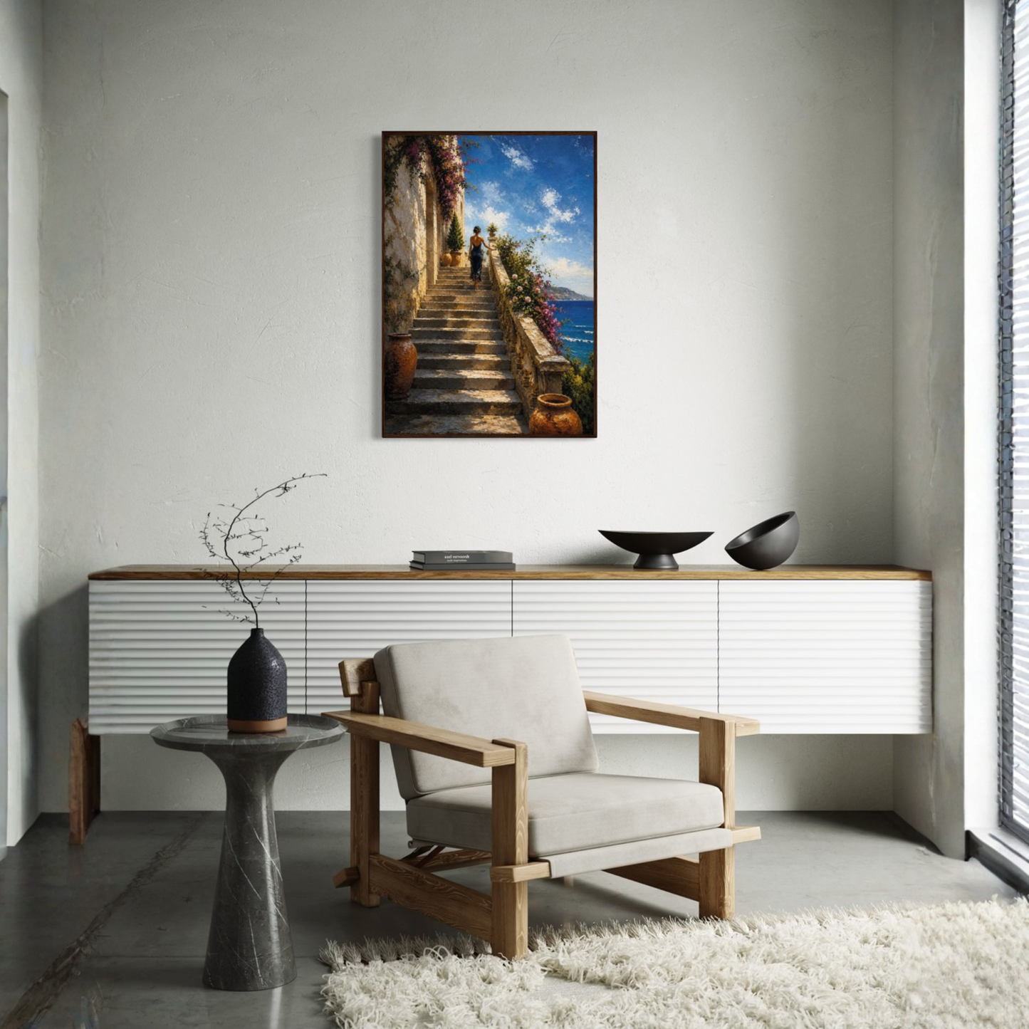 MEDITERRANEAN STUDIES — The Ascent, Framed Art Print