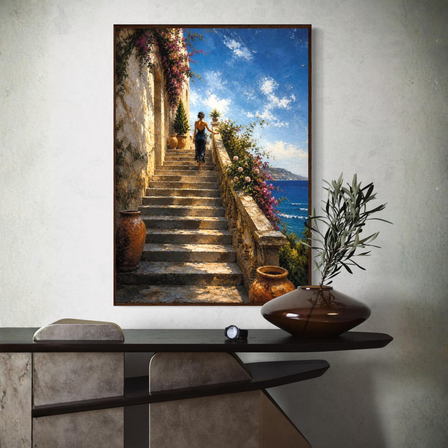 MEDITERRANEAN STUDIES — The Ascent, Framed Art Print