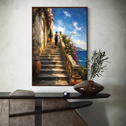 MEDITERRANEAN STUDIES — The Ascent, Framed Art Print