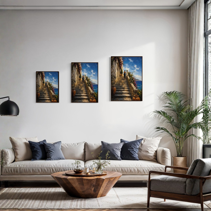MEDITERRANEAN STUDIES — The Ascent, Framed Art Print