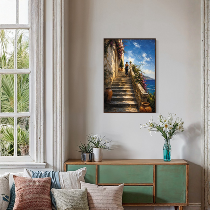 MEDITERRANEAN STUDIES — The Ascent, Framed Art Print