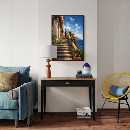 MEDITERRANEAN STUDIES — The Ascent, Framed Art Print