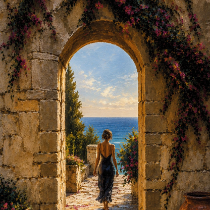 MEDITERRANEAN STUDIES — The Arch, Framed Art Print