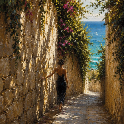 MEDITERRANEAN STUDIES — The Path, Framed Art Print
