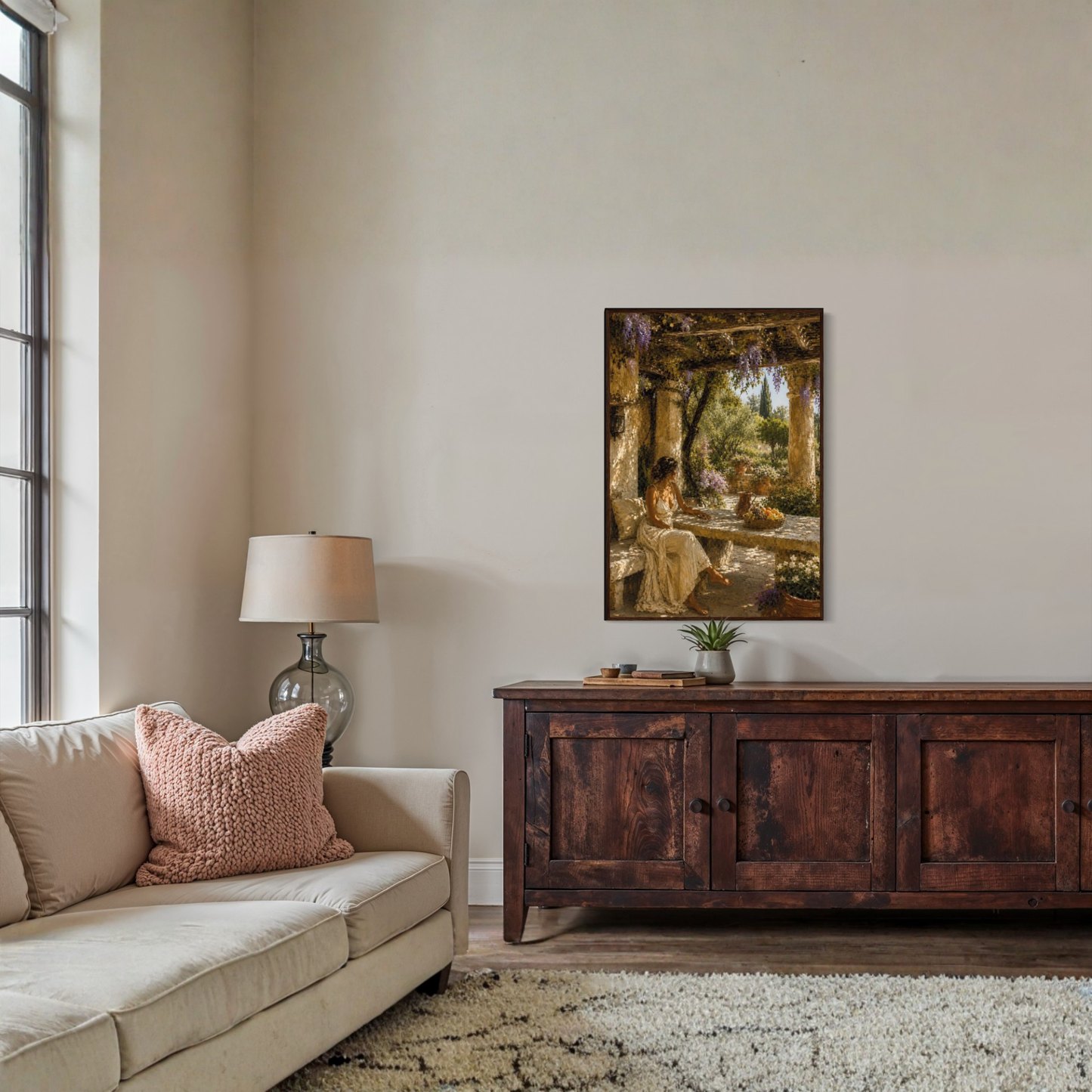 MEDITERRANEAN STUDIES — The Pergola, Framed Art Print
