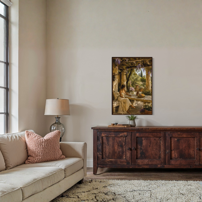MEDITERRANEAN STUDIES — The Pergola, Framed Art Print