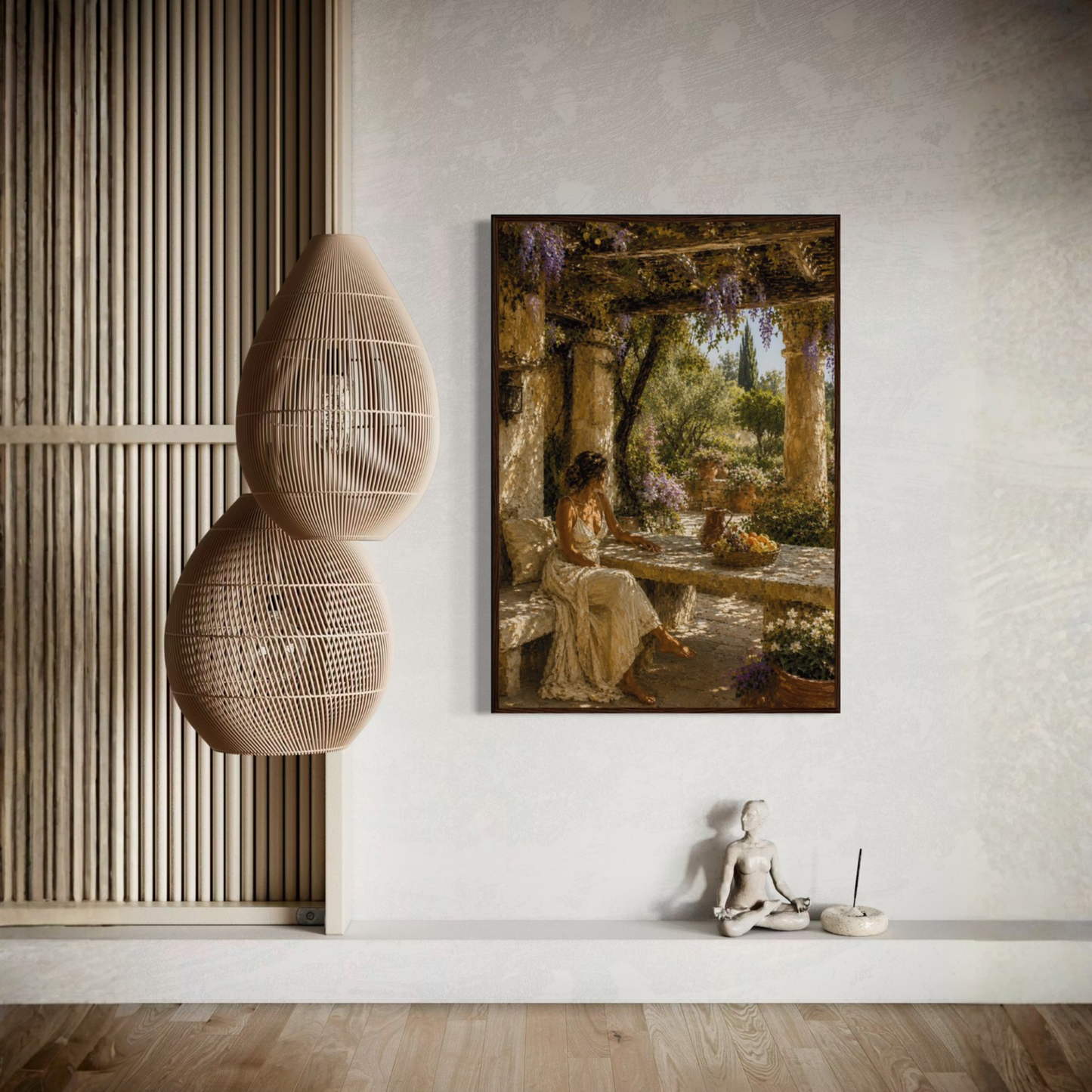 MEDITERRANEAN STUDIES — The Pergola, Framed Art Print