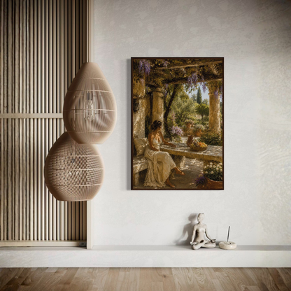 MEDITERRANEAN STUDIES — The Pergola, Framed Art Print