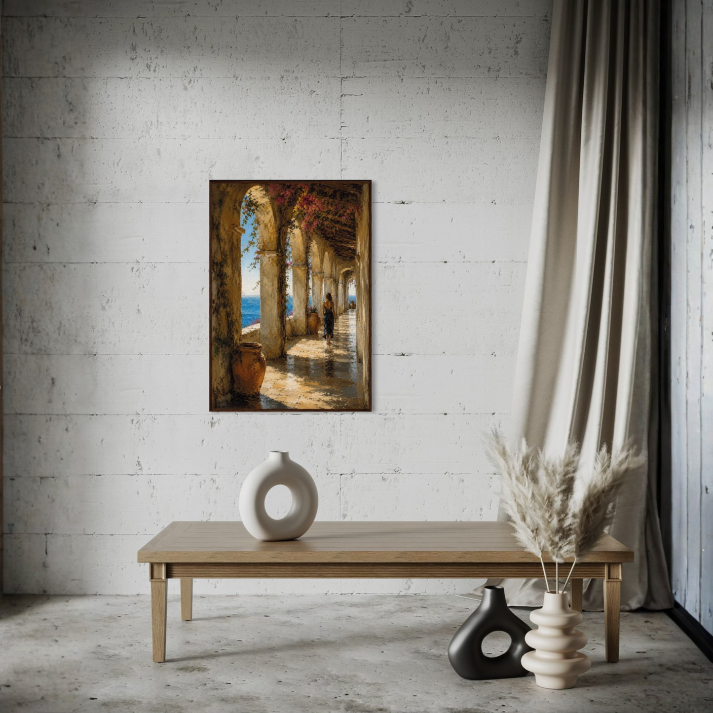 MEDITERRANEAN STUDIES — The Loggia, Framed Art Print