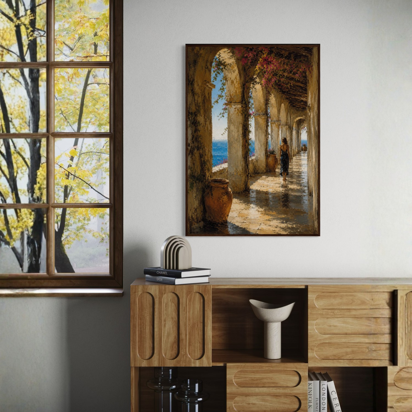 MEDITERRANEAN STUDIES — The Loggia, Framed Art Print