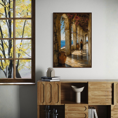 MEDITERRANEAN STUDIES — The Loggia, Framed Art Print